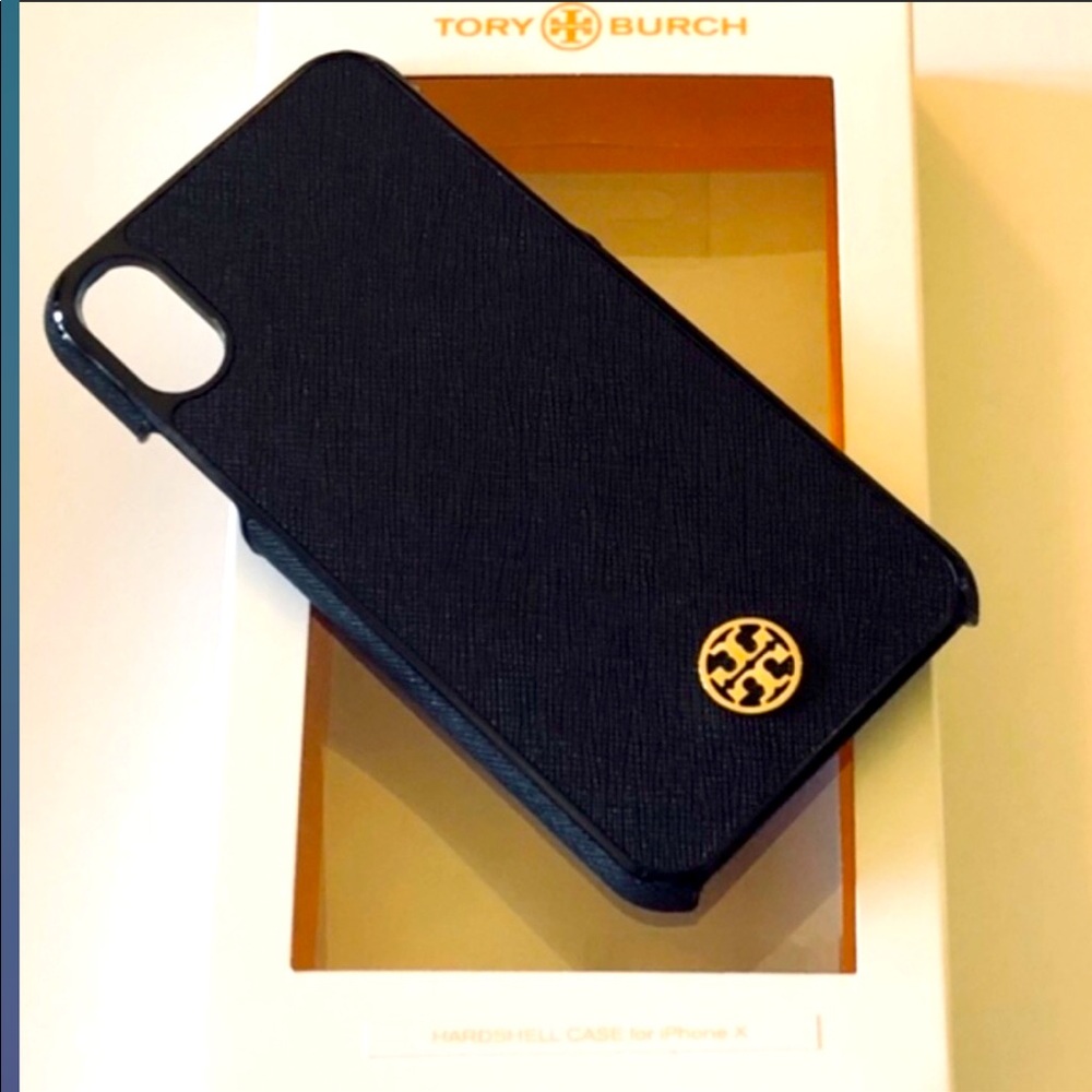 $ DROP $~T BURCH~iPhone XS/X HardshellLeather Case